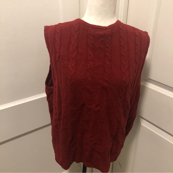 Eddie Bauer mens knitted lambs wool sweater vest size xl - Picture 4 of 6